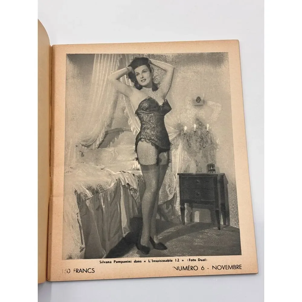 Enquetes Cinema et Sexualite Vintage French Magazine 1950s Martine Carol Pin Up